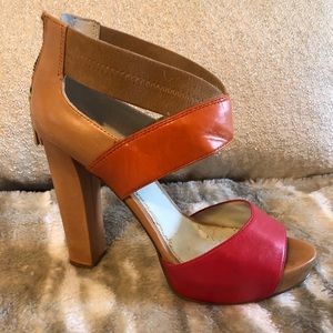 Chunky heel, leather heels